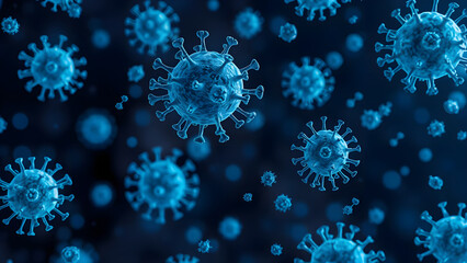 Viruses in the blue color spectrum