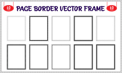 Border frame vector design elements for blank pages