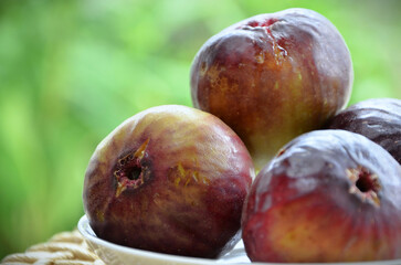 The beautiful and delicious fruits of the fig (Ficus carica)