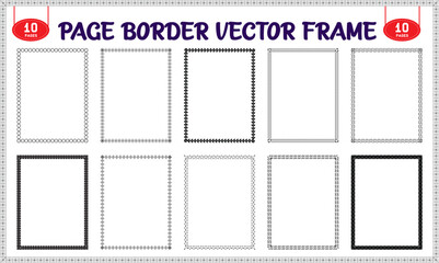 Border frame vector design elements for blank pages