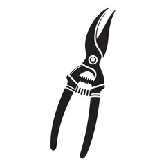 Gardening shears silhouette sharp tool for pruning and trimming