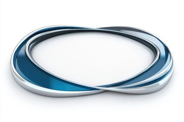 Twisted oval graphic design isolated on white background