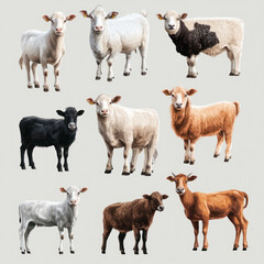 Obraz premium sheep and goats