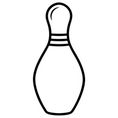 bowling ball and pins isolated