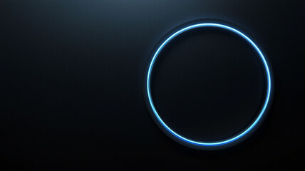 A sleek and modern circular refresh icon glowing gently against a dark background symbolizing renewal and continuity (10)
