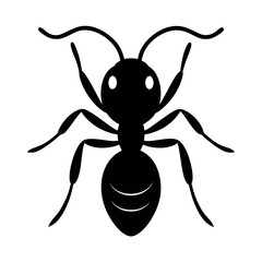ant insect face silhouette simple line style white image