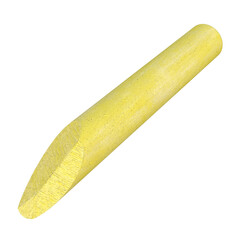 Yellow Chalk, 3d illustration isolated on white background
