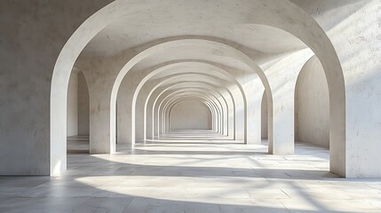 Modern Minimalist Archway Corridor Interior Design