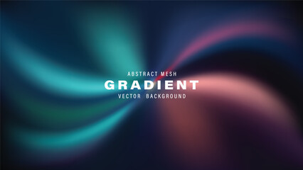 Abstract Mesh Gradient Vector Background Swirl Design Teal Pink
