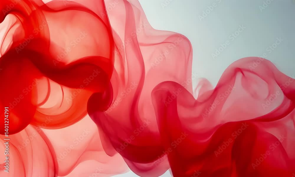 Poster captivating red and orange flowing fabric patterns create stunning visual effects and dynamic moveme