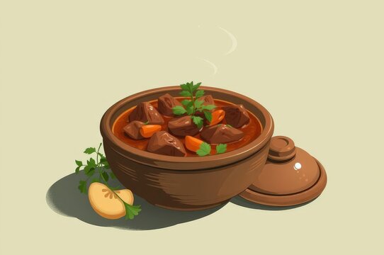 A Bowl of Spicy Ostri Stew