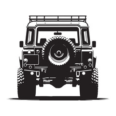 Off road vehicle back view illustration great for adventures © Creative Image  