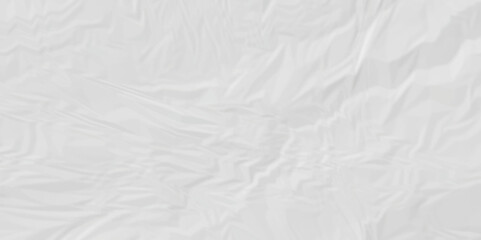 White crumpled paper Blank white crumpled and creased paper poster.
