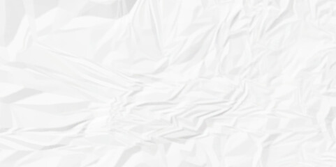 White crumpled paper Blank white crumpled and creased paper poster.