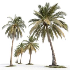 Obraz premium palm tree on a white background