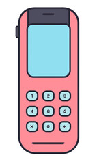 Mobile Phone Icon Flat Smartphone Illustration