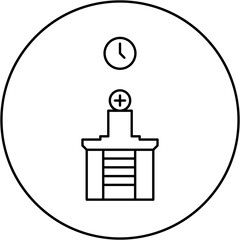 hospital clock icon design