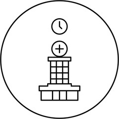 hospital clock icon design