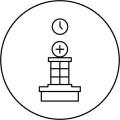hospital clock icon design