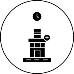 hospital clock icon design