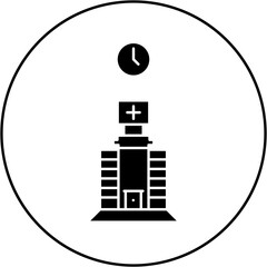 hospital clock icon design