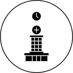hospital clock icon design