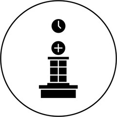 hospital clock icon design