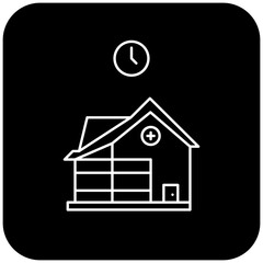 hospital clock icon design