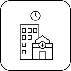 hospital clock icon design