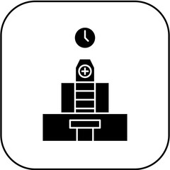 hospital clock icon design