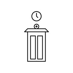 hospital clock icon design