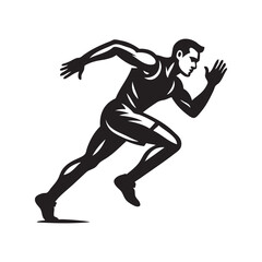 silhouette of a man running