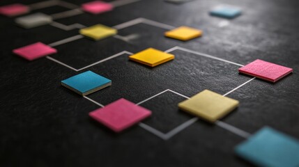 Colorful Chart Flow Business Strategy Planning