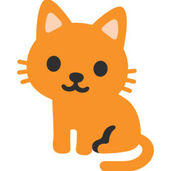 Orange Cat Illustration, Isolated on White Background