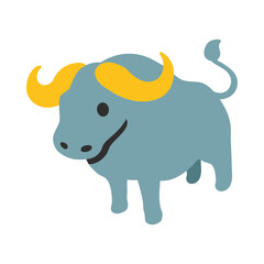 Buffalo, clipart, isolated on white background