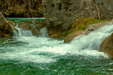 Río Guadalquivir por la Cerrada del Utrero, en el parque natural de Cazorla, Segura y Las Villas.