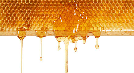 Dripping spring honey in the combs