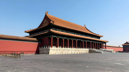 Majestic Imperial Palace Exterior In Beijing