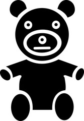 Christmas Cute teddy bear Black silhouette, toy, baby