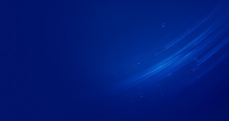Background features deep blue tones with abstract elements such as waves or energy patterns