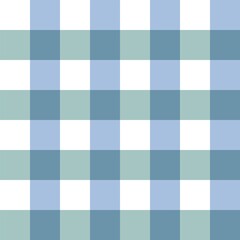 Blue and Mint Gingham Pattern Textile Design on white background