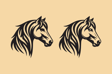 horse silhouette vector