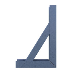 Metal Corner, 3d illustration isolated on white background