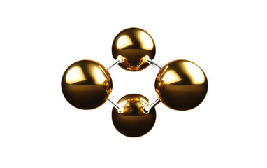 Golden Molecule Chain &ndash; Biomedical and Cosmetic Visualization