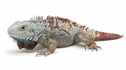 Obraz premium Side View Of A Detailed Pixelized Iguana