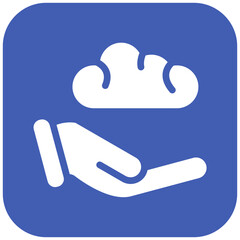 Cloud in Hands Vector Icon