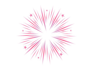 Obraz premium Comic blurred color lines with motion stars with radial focus for high energy effects. Graphic high speed explosion. Comic high speed beam, design for manga and anime Vector.