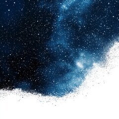 Obraz premium Abstract cosmic background filled with stars, nebulae, and deep space elements in dark blue and black hues