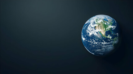 Fototapeta premium Pixelated Earth On Dark Background