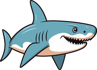 Shark in Shallow Water Design Shark Design for Beach Adventure
